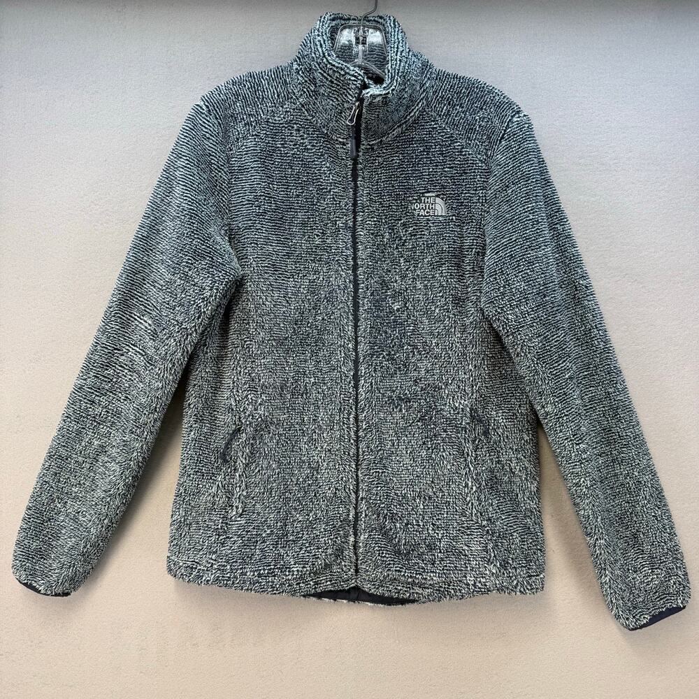 The North Face Osito Full Zip Fleece Women's M Light Blue Dark Blue Heather